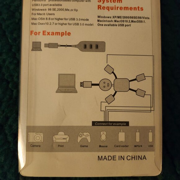 Hubman White USB 2.0 4-PORT HUB HI-SPEED New - Picture 4 of 5